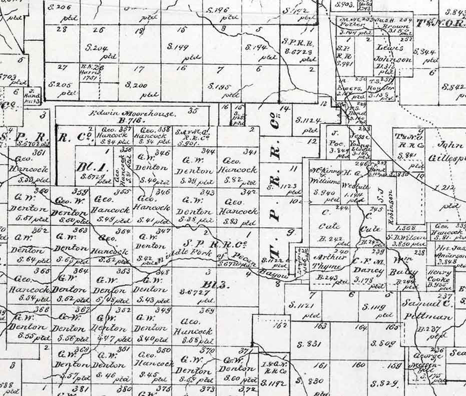 1880 Farm Line Map of Callahan County Texas