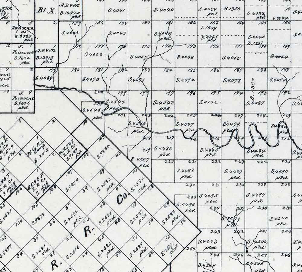 1880 Farm Line Map of Knox County Texas