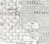 1880 Farm Line Map of Throckmorton County Texas