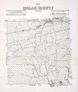 1890 Farm Line Map of Nolan County Texas