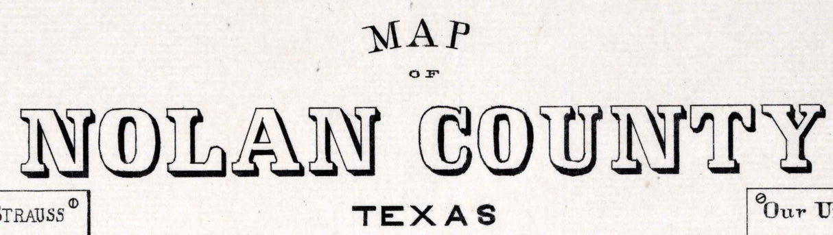 1890 Farm Line Map of Nolan County Texas