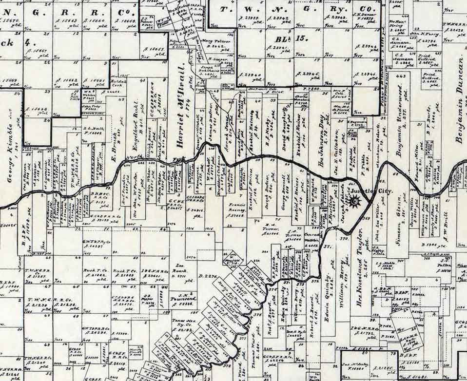 1892 Farm Line Map of Kimble County Texas