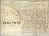 1894 Farm Line Map of Crockett County Texas