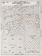 1894 Farm Line Map of West Part of Tom Green County Texas