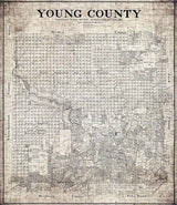1897 Farm Line Map of Young County Texas