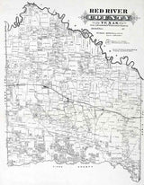 1870 Farm Line Map of Red River County Texas