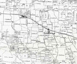 1870 Farm Line Map of Red River County Texas