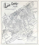 1879 Farm Line Map of Leon County Texas