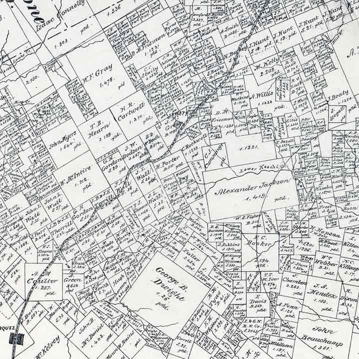 1879 Farm Line Map of Leon County Texas
