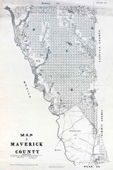 1879 Farm Line Map of Maverick County Texas