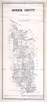 1880 Farm Line Map of Morris County Texas