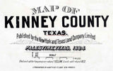 1884 Farm Line Map of Kinney County Texas