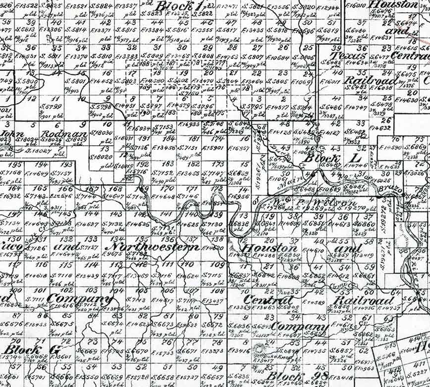 1888 Farm Line Map of Kent County Texas