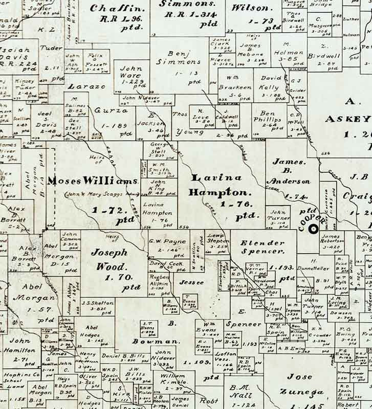 1889 Farm Line Map of Delta County Texas