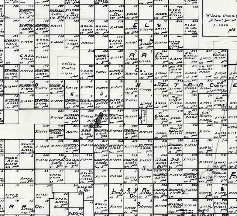 1891 Farm Line Map of Lynn County Texas