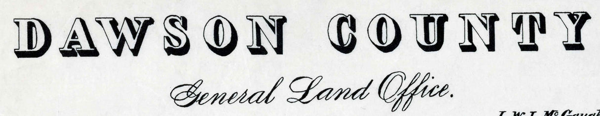 1892 Farm Line Map of Dawson County Texas