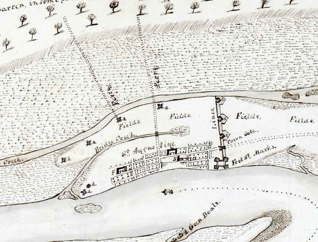 1819 Map of Saint Augustine Florida
