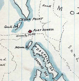 1864 Map of Entrance to Mobile Bay Gulf of Mexico