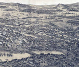 1889 Panoramic Map of Victoria British Columbia Canada