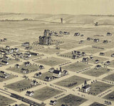 1890 Panoramic Map of Childress Texas