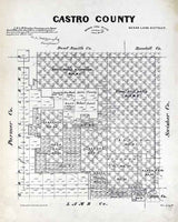 1891 Farm Line Map of Castro County Texas