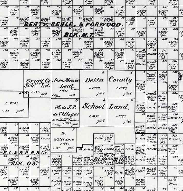 1891 Farm Line Map of Castro County Texas