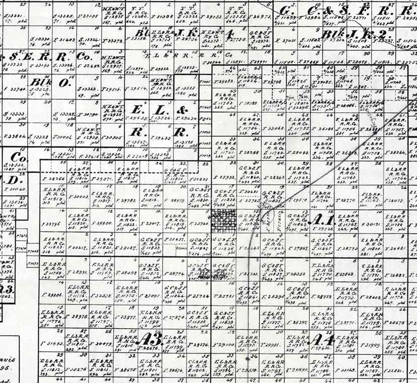 1892 Farm Line Map of Hale County Texas