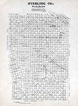 1892 Farm Line Map of Sterling County Texas