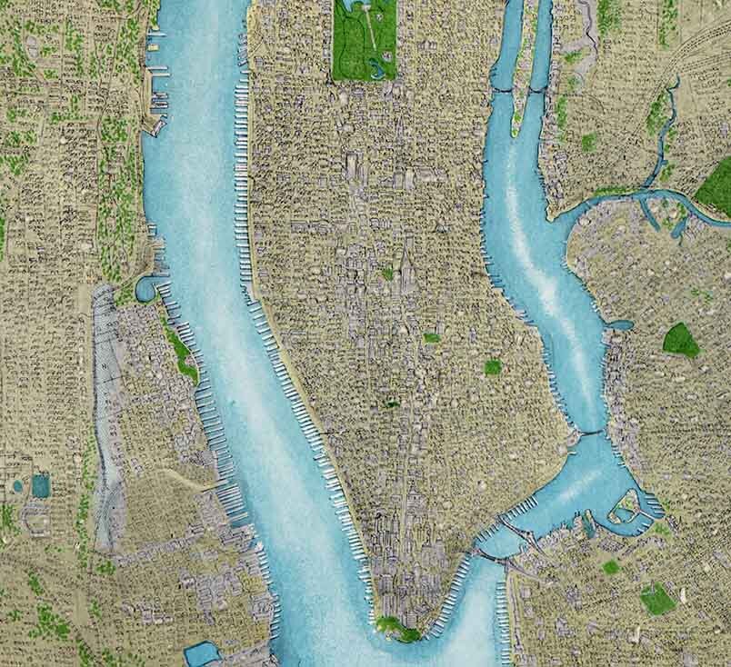 1913 Aerial View of the Port of New York
