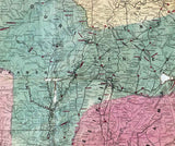 1863 Map of Lloyds Military Border and Southern States