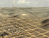1868 Panoramic Map of Montana Boone County Iowa
