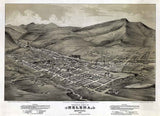 1875 Panoramic Map of Helena Montana