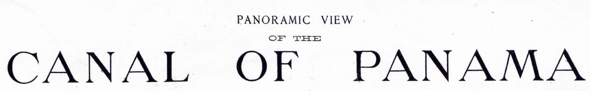 1881 Panoramic Map of Panama Canal Panama
