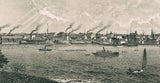 1884 Panoramic Map of Victoria British Columbia Canada