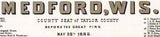 1885 Panoramic Map of Medford Wisconsin Taylor County
