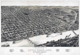 1887 Map of Little Rock Pulaski County Arkansas