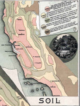 1888 Map of California Sierra Mountains
