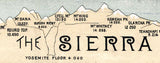 1888 Map of California Sierra Mountains