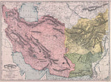 1892 Map of Persia Afghanistan and Baluchistan