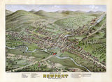 1877 Panoramic Map of Newport New Hampshire