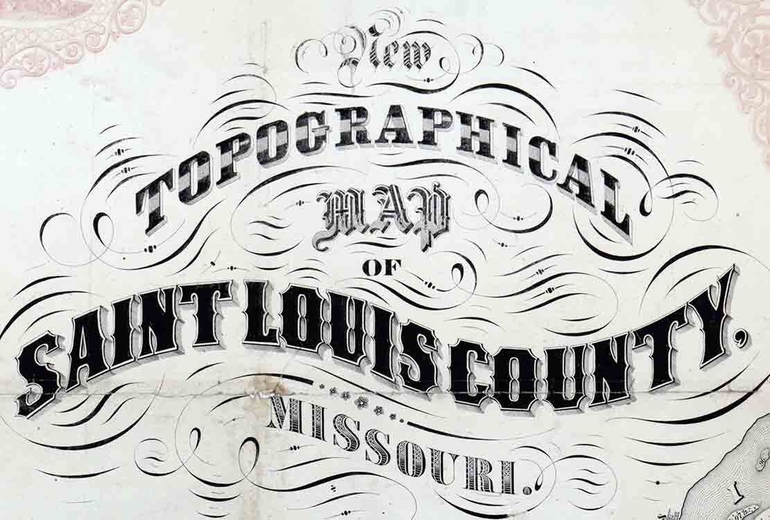 1857 Topo Map of Saint Louis County Missouri