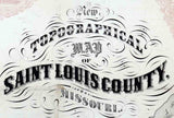 1857 Topo Map of Saint Louis County Missouri