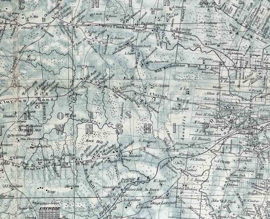 1857 Topo Map of Saint Louis County Missouri