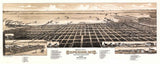 1883 Panoramic Map of Superior Wisconsin