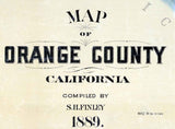 1889 Map of Orange County California