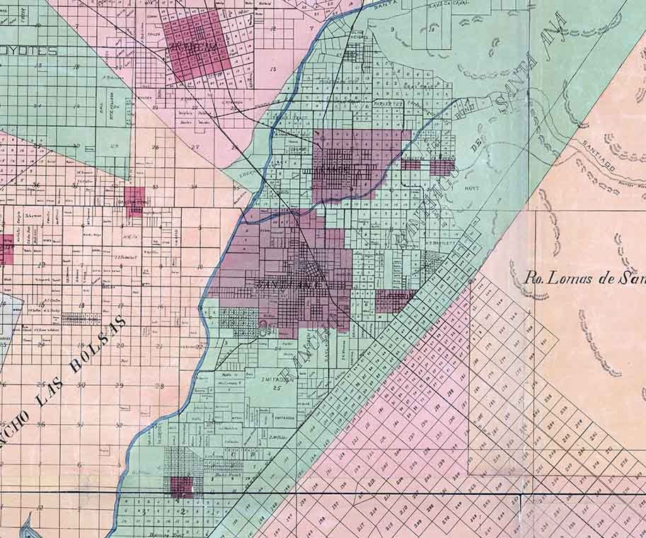 1889 Map of Orange County California