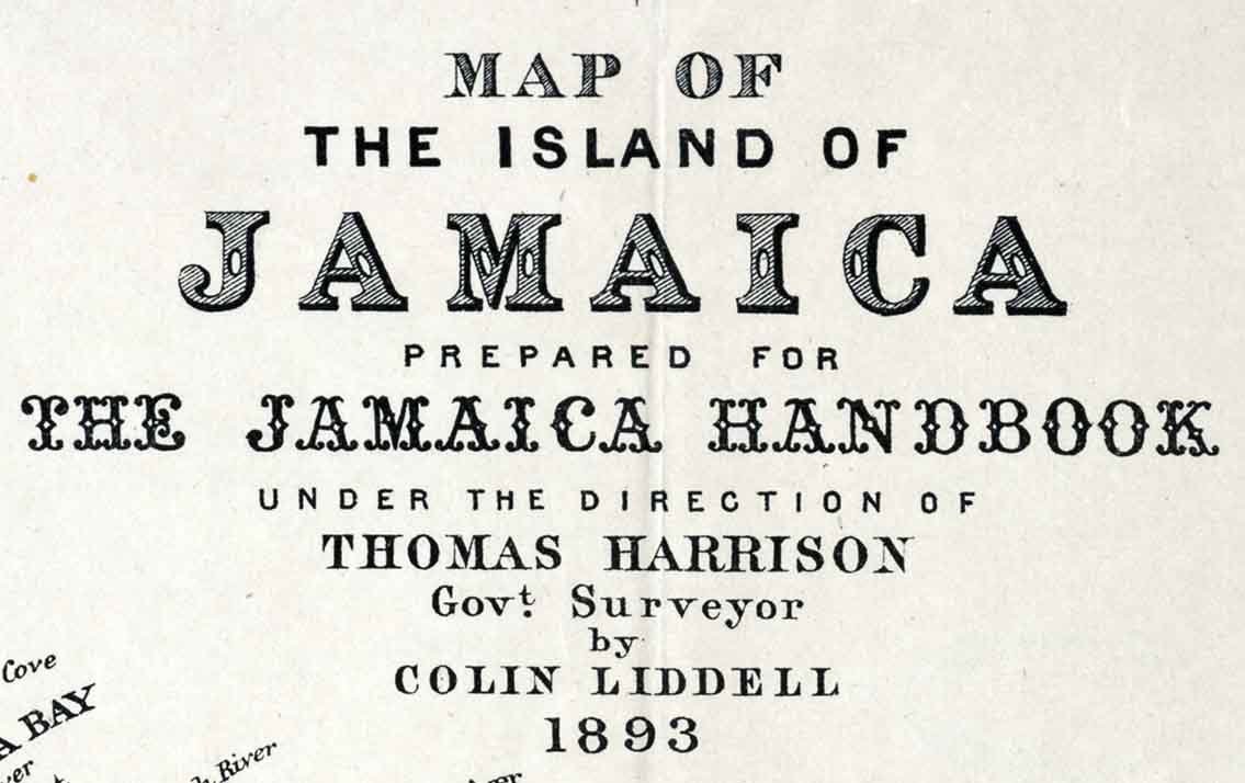 1893 Map of Jamaica