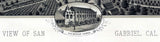 1893 Panoramic Map of San Gabriel California