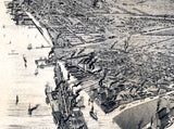 1893 Panoramic Map of Superior Wisconsin