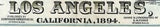 1894 Panoramic Map of Los Angeles California